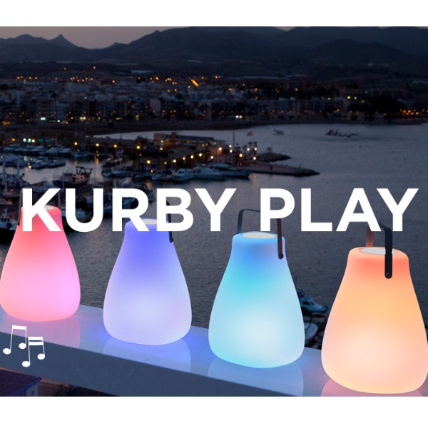 Kurby draagbare lamp en bluetooth speaker